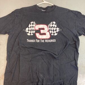 Black Graphic Tee with Racing Number 3